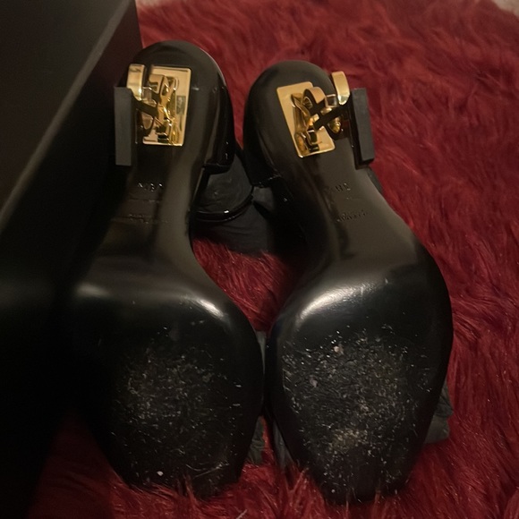 YSL HEELS BLACK (38) 8 WORN TWICE - Picture 2 of 5